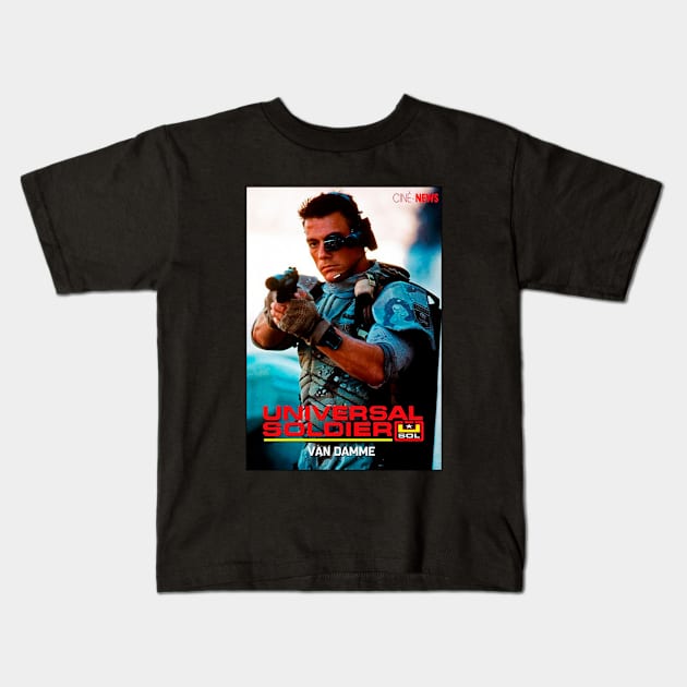 UNIVERSAL SOLDIER VAN DAMME 1992 Kids T-Shirt by Diyutaka